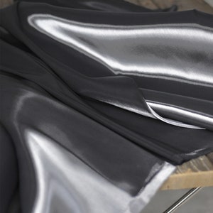 Super Shiny Fabric,Dark Gray Water-Shine ultra-gloss Designer Fabric,Smooth Well Drap Fabric,Sparkle Fabric,Pants,bag,jacket Fabric image 5