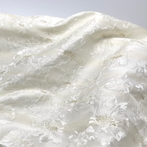 White Flower Jacquard Weave Fabric,Design Fabric,spring autumn Jacket fabric,Elegant Clothing Fabric