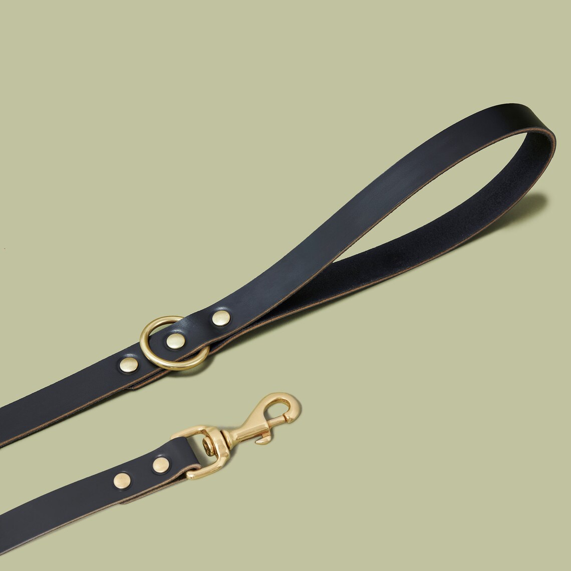 Black Leather Dog Leash Personalised Dog Lead for Small and Etsy