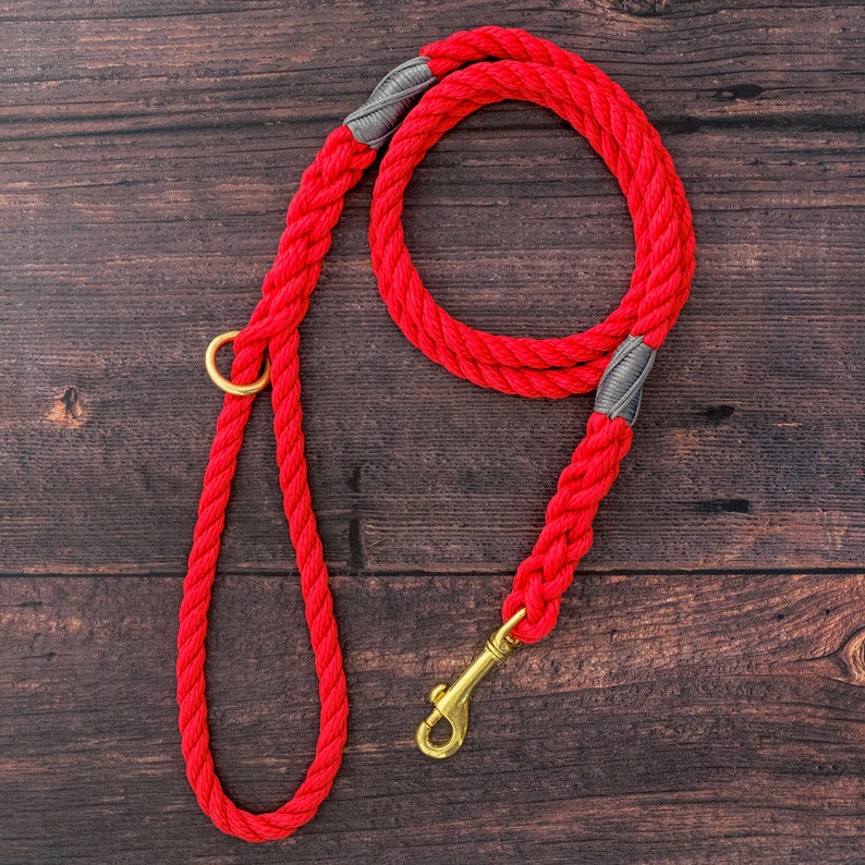 red rope dog lead