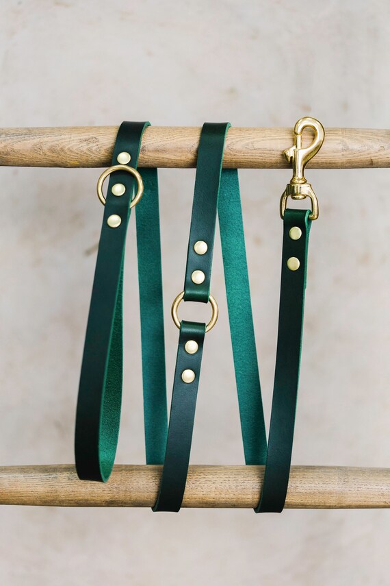 4ft leather dog leash