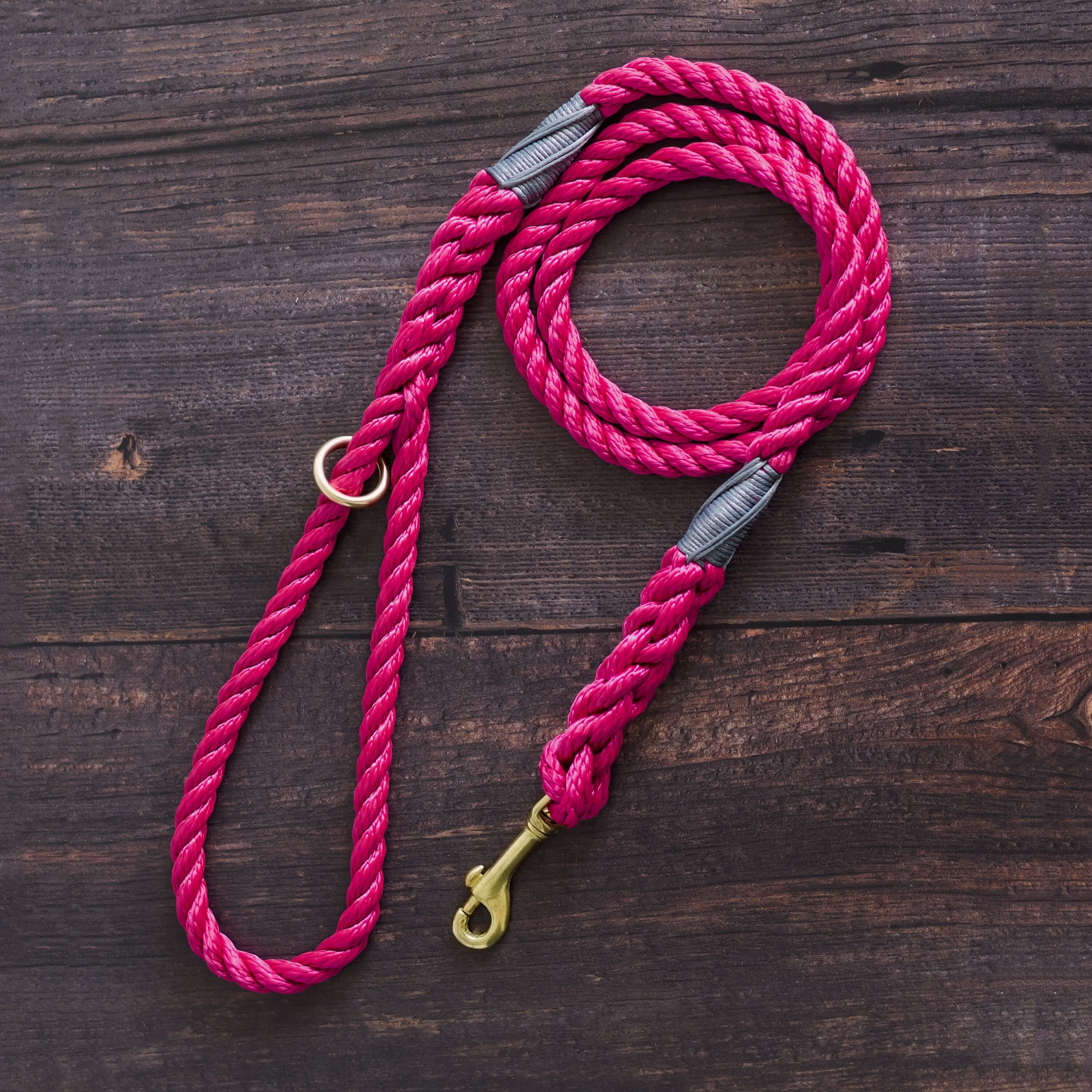 pink rope dog leash