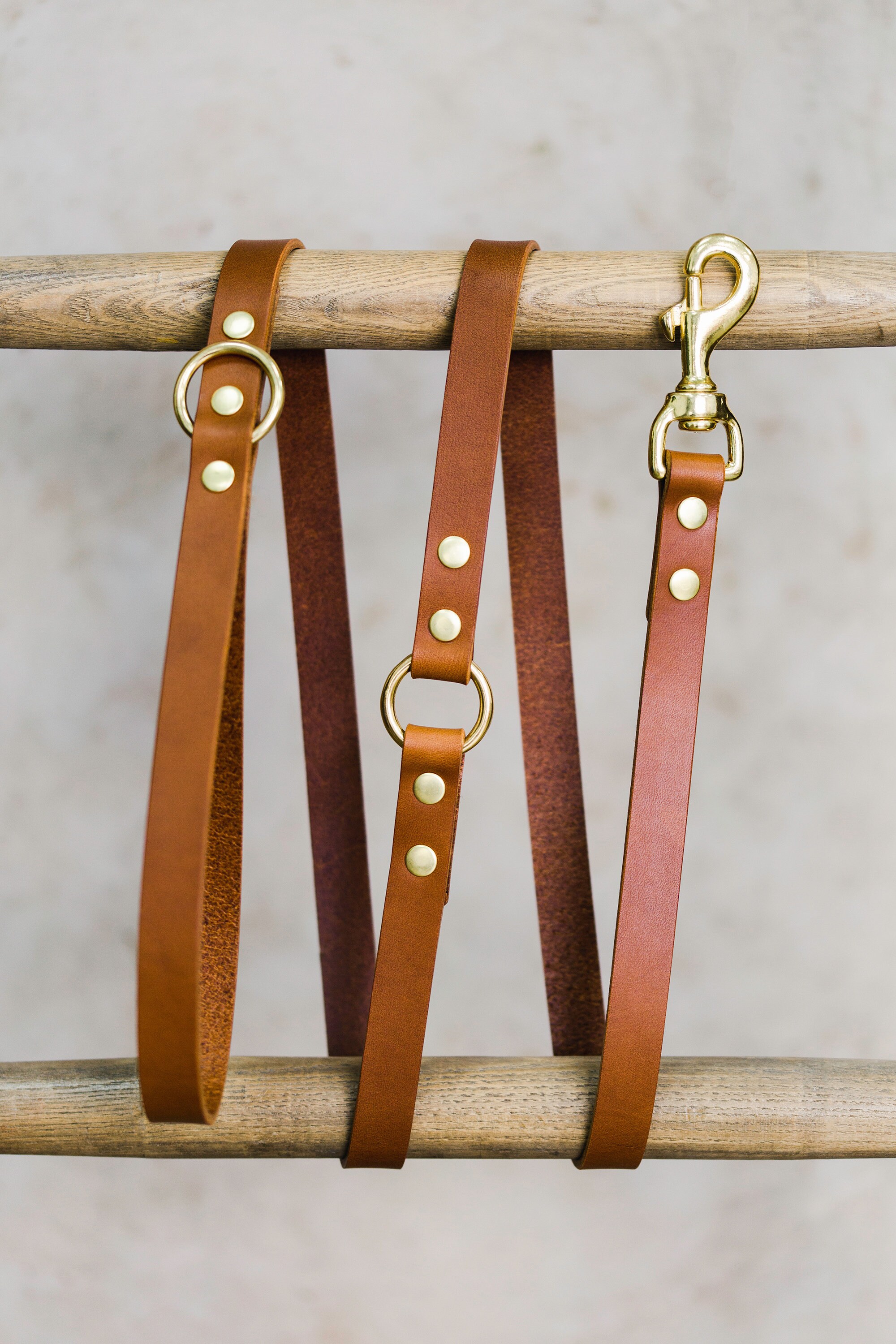 4ft leather dog leash