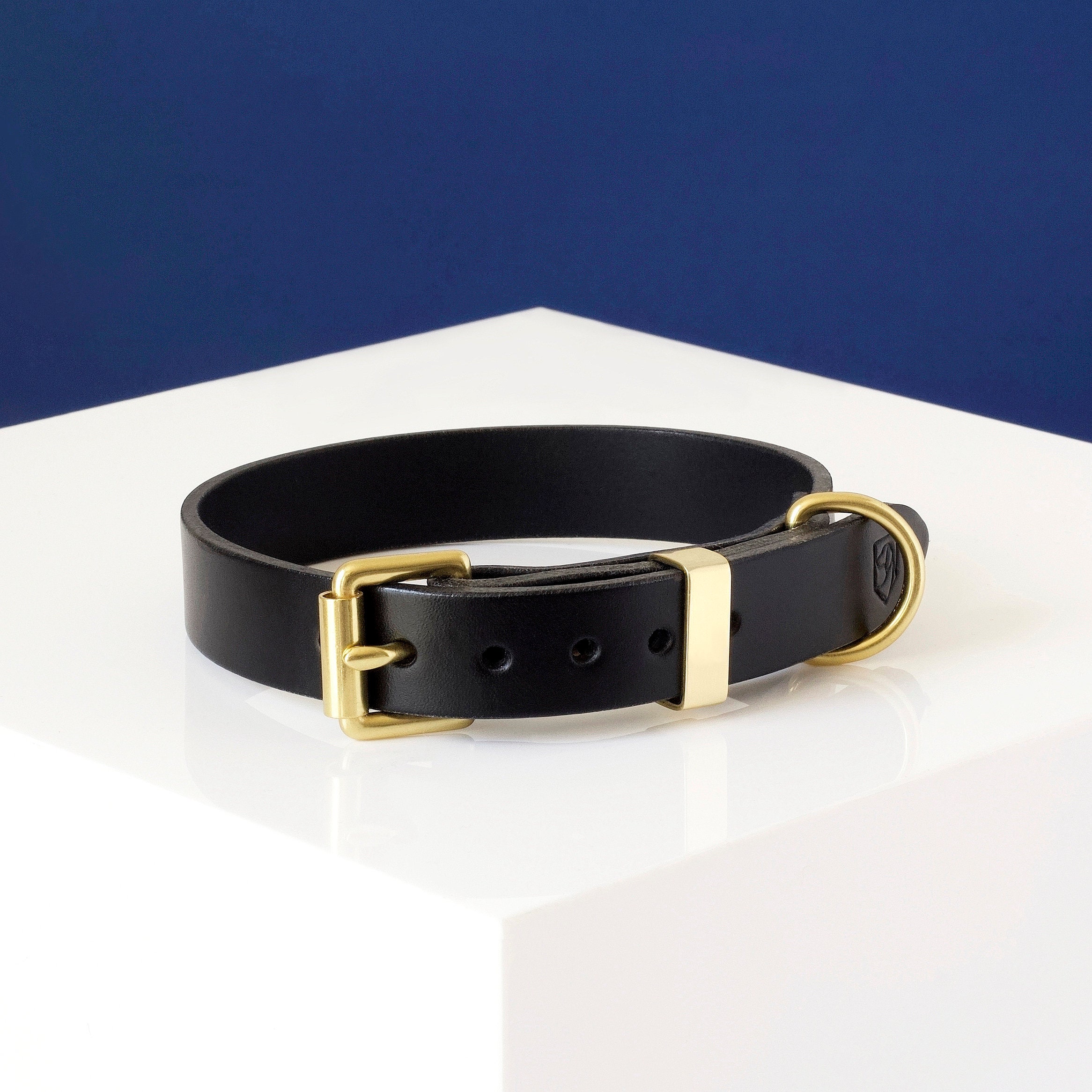 black dog collar and lead