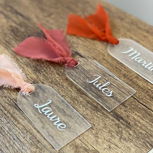 Personalized plexiglass place marker