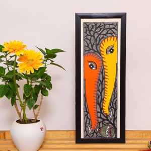 Traditioneller Elefant original Malerei, Haus Dekor Kunst,