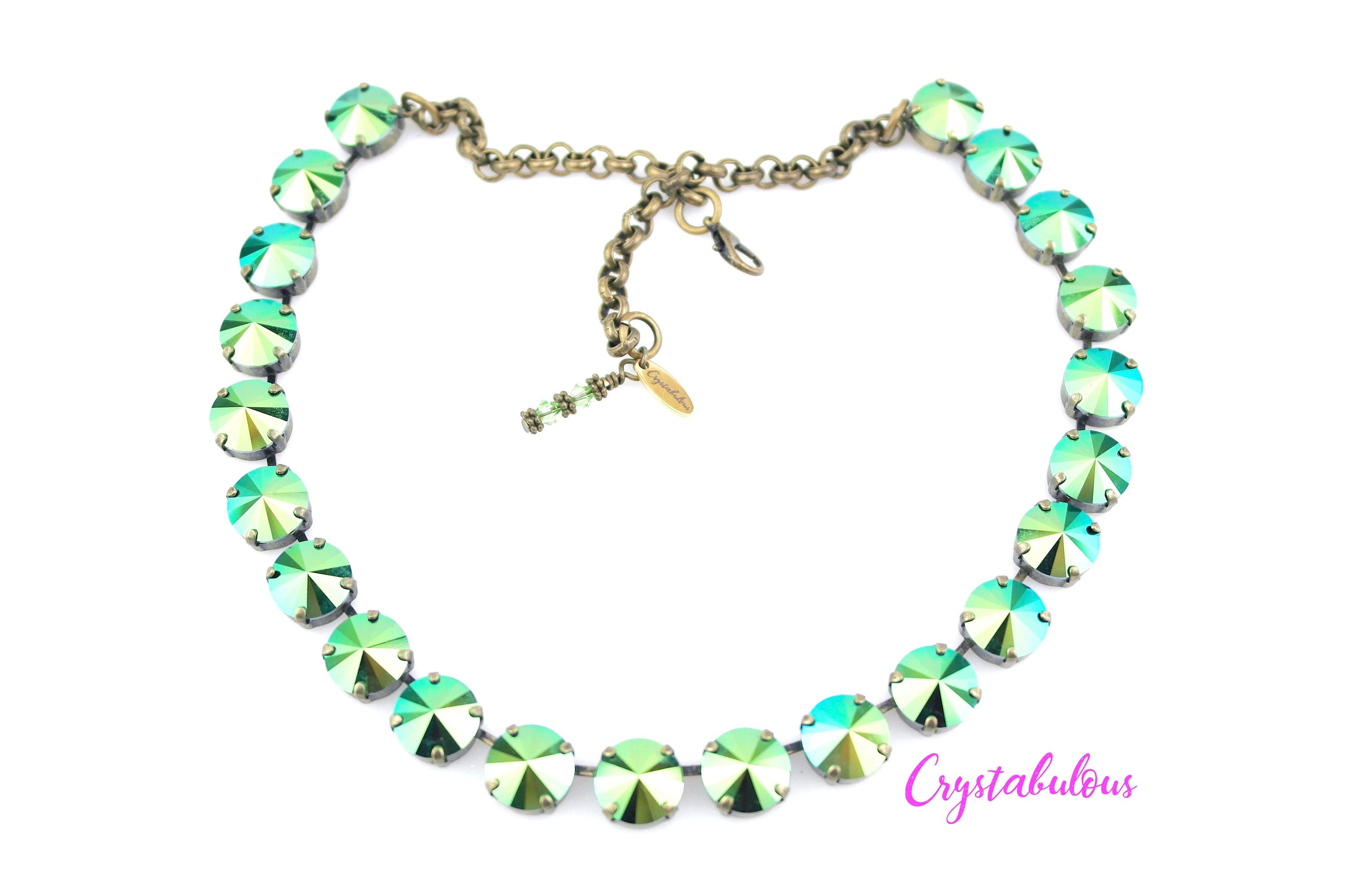 Green crystal best sale jewellery