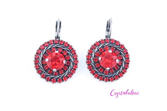 Austrian crystal earrings clearance