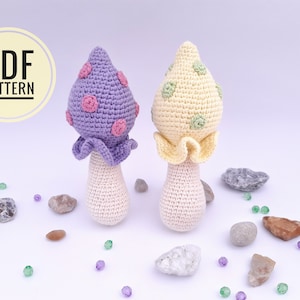 Magic mushroom crochet patterns pdf Crochet mushroom Mushroom plush Mushroom crochet Plush pattern Mushroom gift Mushroom decoration