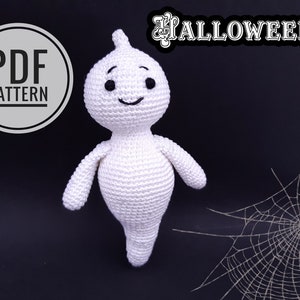 Halloween ghost pattern Ghost pattern Halloween pattern Cute ghost Halloween crochet Ghost plush Ghost decor Spooky season Halloween crochet