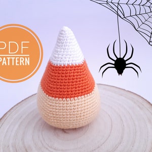 Halloween crochet pattern candy corn Halloween ornaments Halloween decoration Halloween home decor Halloween amigurumi Halloween food