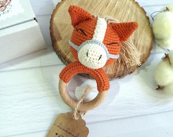 Baby rattle Horse New baby gift basket Horse gifts Pregnancy gift box Pregnant mom gift Expecting mom gift Baby gift basket Baptism gift