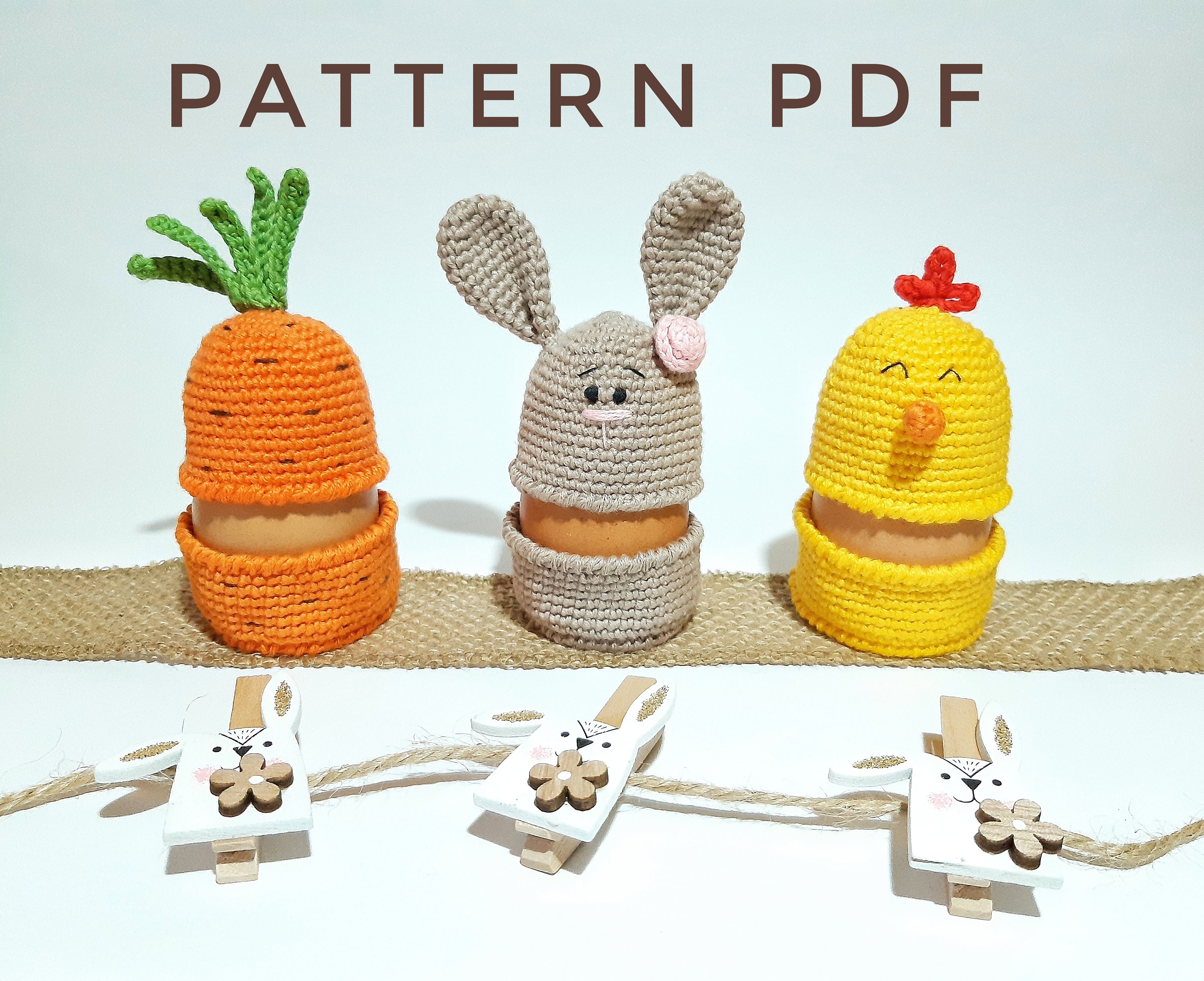 Amigurumi Crochet Animals: Easter chick, lamb and bunny Crochet