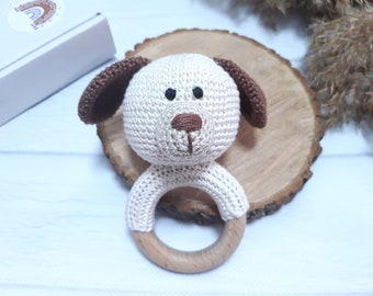Baby rattle Dog toy New mom gift basket Baby shower gift basket Congratulations pregnancy gift Expecting mom gift Baby announcement