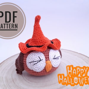 Owl crochet pattern Halloween crochet pattern Crochet animal pattern Amigurumi crochet pattern Owl decor Owl ornament Bird crochet pattern