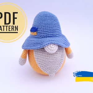 Crochet patterns Ukrainian gnome Gnome patterns Amigurumi pattern Gnome decor Gnome gift Patriotic gnome Crochet gnome Patriotic decoration