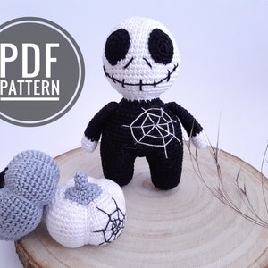 Halloween crochet pattern Jack skellington Halloween pumpkin Crochet pattern amigurumi  Halloween amigurumi Halloween crafts Spooky vibes