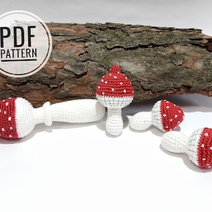 Crochet mushroom Mushroom crochet pattern Mushroom decor Mushroom gift Mushroom decoration Mushroom plush Pretend play Plush pattern