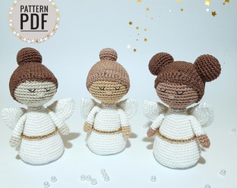 Kerstengel haakpatronen Engelornament Kersthaakpatronen Gehaakte kerstversiering Amigurumipatroon Kerstornament