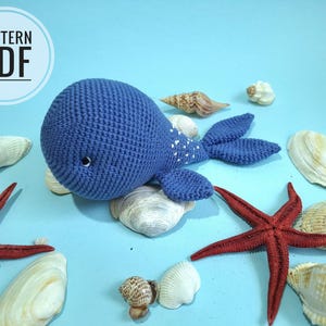 Whale pattern Blue whale Minke whale Crochet patterns Whale toy Gray whale Nautical whale Stuffed whales Amigurumi patterns