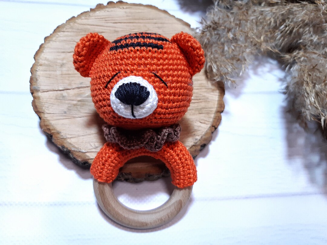 Crochet Rattle Tiger Baby Boy Gift Basket 1st Birthday Gift Girl ...