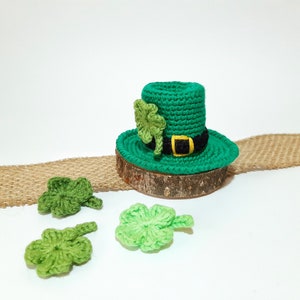 Mini Kabouterhoed haakpatronen St Patricks dag decor Amigurumi haakpatroon St Patricks dag ornament afbeelding 4