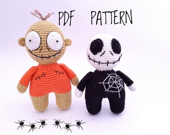 Halloween crochet pattern Crochet patterns amigurumi Halloween skeleton  Crochet doll pattern Halloween home decor Halloween ornaments