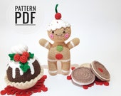 Crochet patterns Gingerbread man Christmas amigurumi pie Christmas cookies Amigurumi crochet pattern Christmas pattern Gingerbread ornament