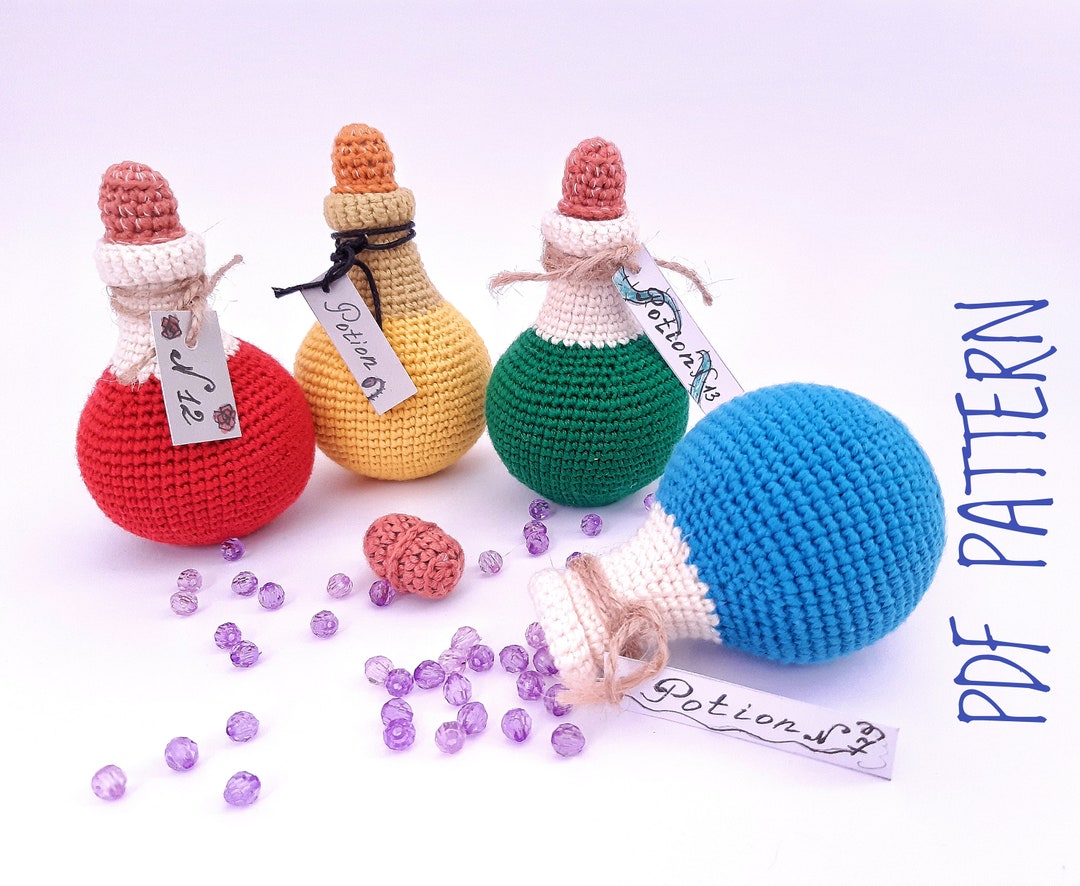 Potion Bottle Crochet Patterns Crochet Dice Bag Pattern Magic Potion