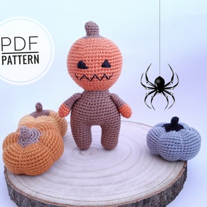 Pumpkin pattern Pumpkin doll Crochet pumpkin Pumpkin decor Halloween amigurumi Halloween plush Primitive pumpkins  Halloween digital