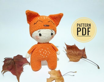 Amigurumi crochet pattern Fox plush pattern Crochet doll pattern Amigurumi doll pattern Stuffed animal pattern Fox ornament Crochet plush