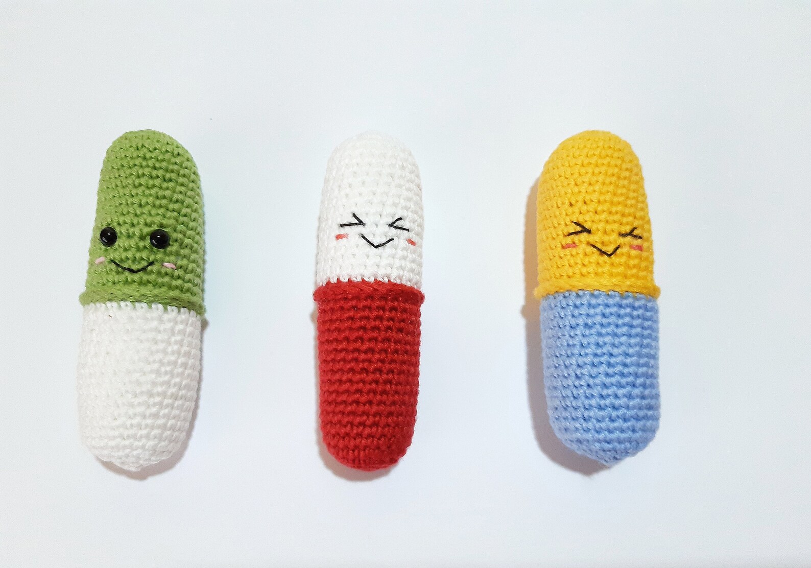 Chill Pill Kawaii Plushie Amigurumi Pills Crochet Pattern Happy Pills ...