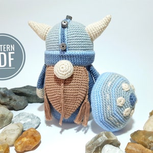 Viking gnome amigurumi crochet pattern pdf Digital PDF pattern Viking crochet pattern Norse amigurumi pattern Nordic viking Viking pattern