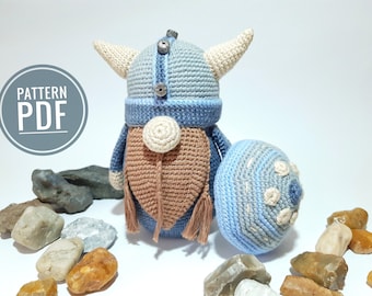 Viking gnome amigurumi crochet pattern pdf Digital PDF pattern Viking crochet pattern Norse amigurumi pattern Nordic viking Viking pattern