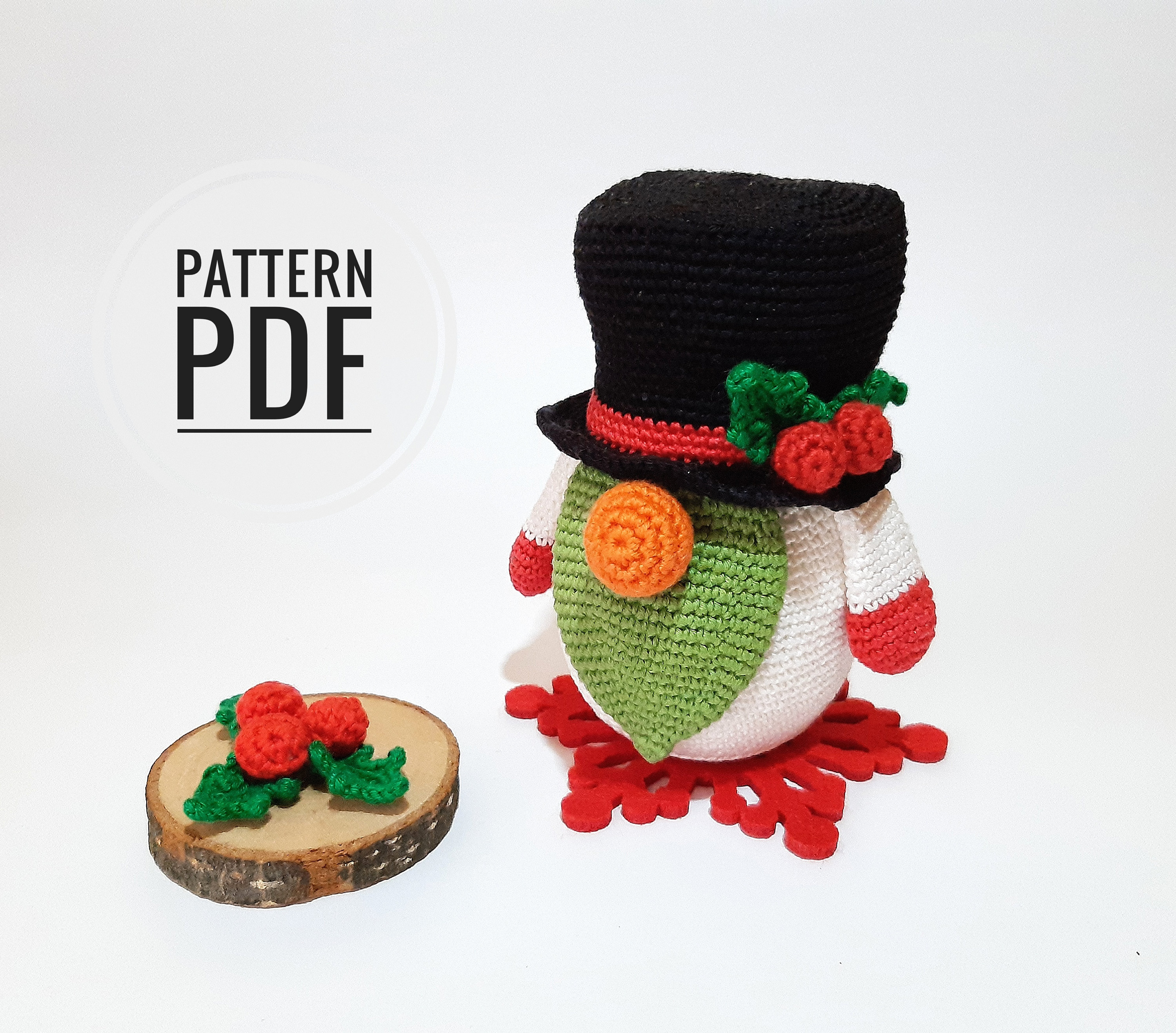 Snowman and Christmas Gnomes Crochet Pattern