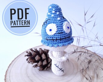 Crochet patterns amigurumi Halloween decoration Mushroom decor Mushroom crochet pattern Halloween crochet pattern Halloween ornaments