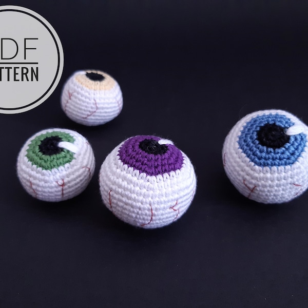 Halloween Augäpfel Häkelanleitungen Halloween Anleitung Halloween Deko Halloween Deko Amigurumi Anleitung Spooky Season Halloween Plüsch