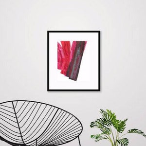 Colourful Original Small Abstract Acrylic Painting. Mounted and Ready to Frame. Perfect Art Gift or Wall Art