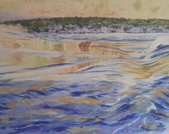 Courant et reflets sur l'Ardèche