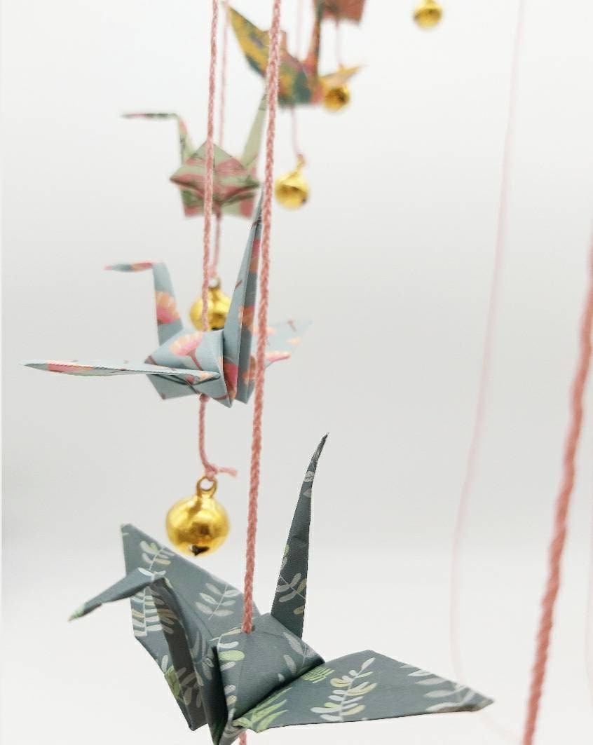 Mobile Origami et Clochettes Florale 