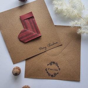 Carte de voeux " MERRY CHRISTMAS " en origami