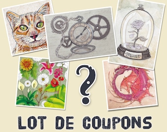 Lot Surprise de coupons tissus - Matières et visuels aléatoires