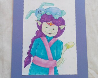 Original drawing "Ready-to-frame" Chang' e.