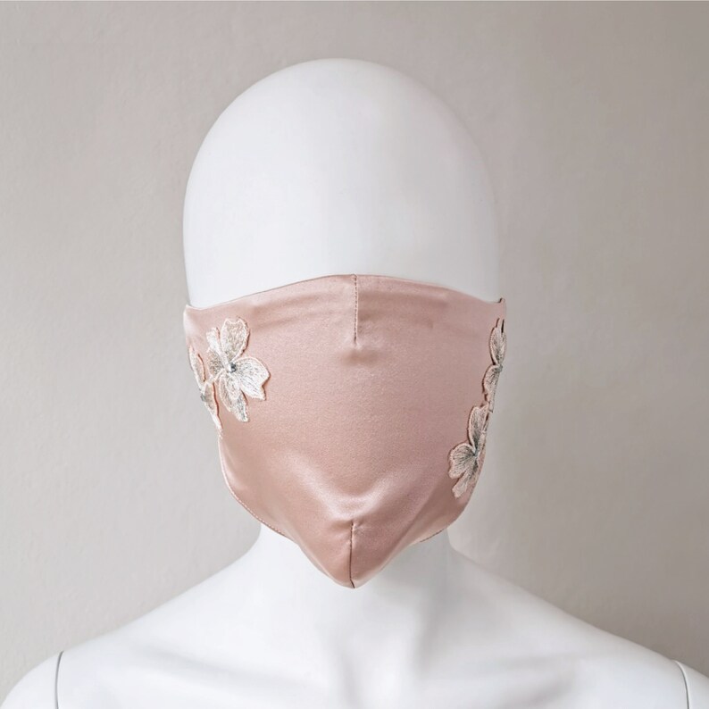 Silk Satin Face Mask 4 Layers with Nose Wire/ Natural Silk Etsy