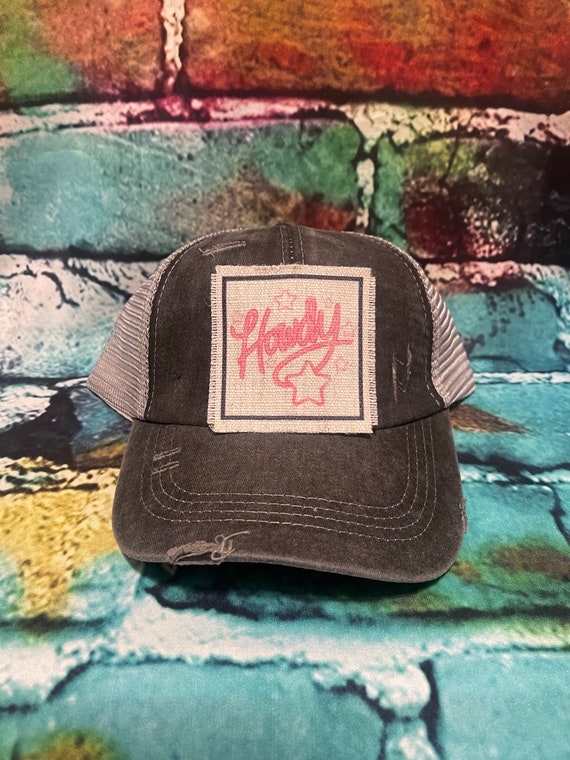 Pink and Gray Country Girl Hat Cowgirl Trucker Hat main image 3