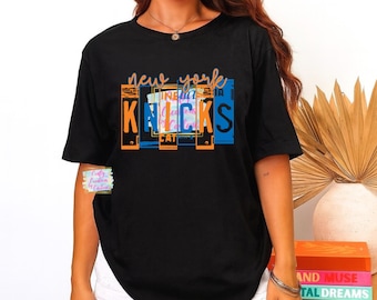 Kn!cks basketball license plate tshirt| new york sports shirt | new york basketball |gift for her | funny tshirt | gift for basketball lover