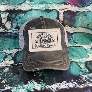 High class trailer trash patched ponytail hat | gift for her | funny patched Cap | gift for mothers day |funny gift wife | country