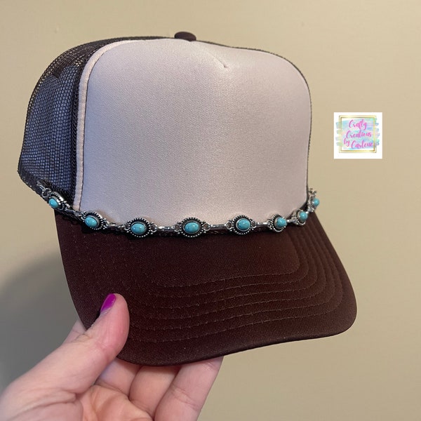 Western trucker Hat chain #1 | Hat Accessory | Hat charm | Hat Necklace | western hat necklace | turquiose trucker hat chain