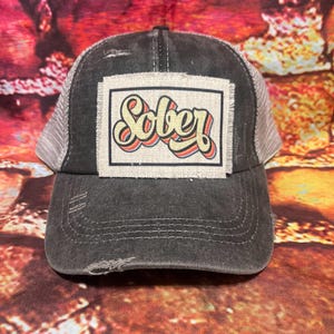 Sober patched hat | we do recover hat | sober is sexy hat | gift for person in recovery | encouragement patched Cap | recovery | sober