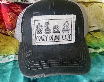 Crazy plant lady patched hat | gift for plant lover | plant lady gift | plant lover | gardener gift